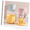 FOMIYES 2sets Silicone Makeup Brush Cleaning Bowl Wash Bowl for Tool Convex Dots Compact Design for Easy Storage for Makeup view 4