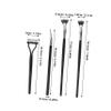Mikinona 5pcs Folding Scalloped Lash Brush Eye Brush for Makeup Mascara Fan Eyebrow Eyelash Extension Fan Dual Ended Makeup view 2