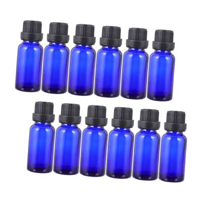 Gogogmee 20pcs Blue Glass Essential Oil Vials 15ml for Traveling