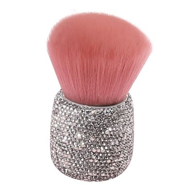 FOYTOKI Pink Rhinestone Nail Dust Brush Fluffy Nail Art Cleaner for Powder Makeup Soft Nonshedding Bristles Easy to Use for Beginners and Professionals Versatile Makeup Tool