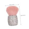 FOYTOKI Pink Rhinestone Nail Dust Brush Fluffy Nail Art Cleaner for Powder Makeup Soft Nonshedding Bristles Easy to Use for Beginners and Professionals Versatile Makeup Tool view 2