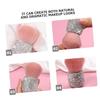 FOYTOKI Pink Rhinestone Nail Dust Brush Fluffy Nail Art Cleaner for Powder Makeup Soft Nonshedding Bristles Easy to Use for Beginners and Professionals Versatile Makeup Tool view 3