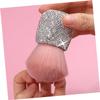 FOYTOKI Pink Rhinestone Nail Dust Brush Fluffy Nail Art Cleaner for Powder Makeup Soft Nonshedding Bristles Easy to Use for Beginners and Professionals Versatile Makeup Tool view 4