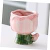 Alipis Makeup Brush Holder Ceramic Organizer Brush Container for Desk Makeup Vanity view 3