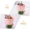 Alipis Makeup Brush Holder Ceramic Organizer Brush Container for Desk Makeup Vanity view 4