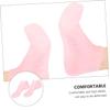 Beatifufu Exfoliating Gloves Moisturizing Socks Kit Pink Socks Exfoliator Foot Care Dry view 2