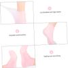 Beatifufu Exfoliating Gloves Moisturizing Socks Kit Pink Socks Exfoliator Foot Care Dry view 3