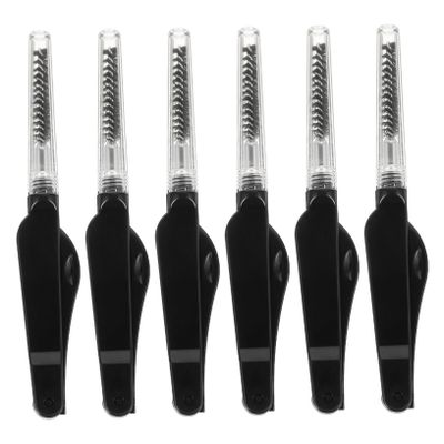 NOLITOY 6pcs Makeup Brush Eyelash Brush Comb Double-ended Brow Tools for Lamination Easy Application