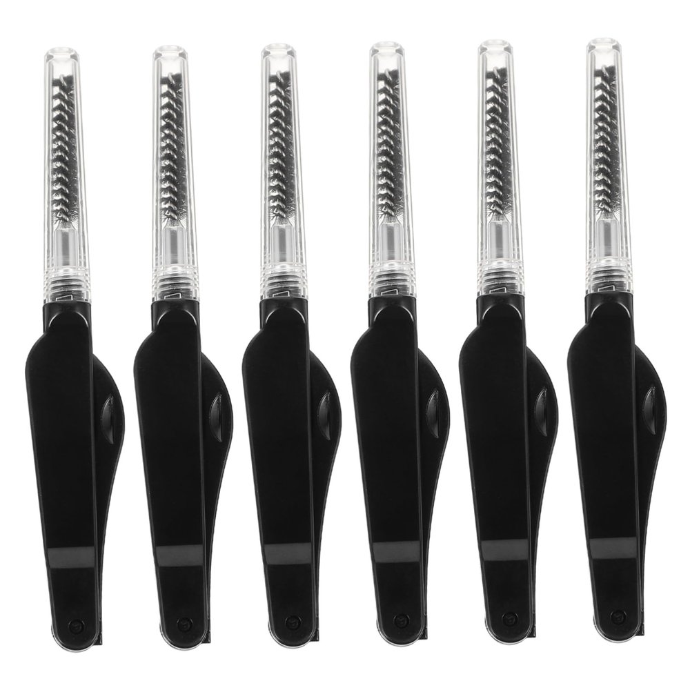 NOLITOY 6pcs Makeup Brush Eyelash Brush Comb Double-ended Brow Tools for Lamination Easy Application