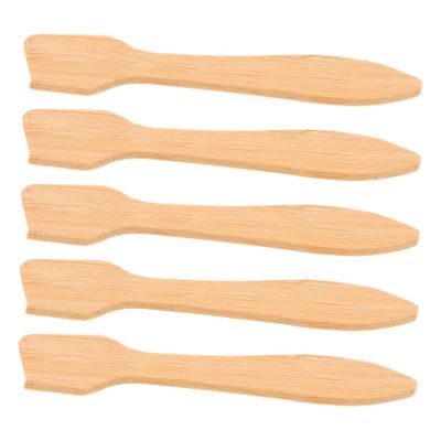 Mikinona Facial Mask Application Tool Bamboo Makeup Spatula 5pcs Set Reusable Beauty Spatula Face Mask Bowl