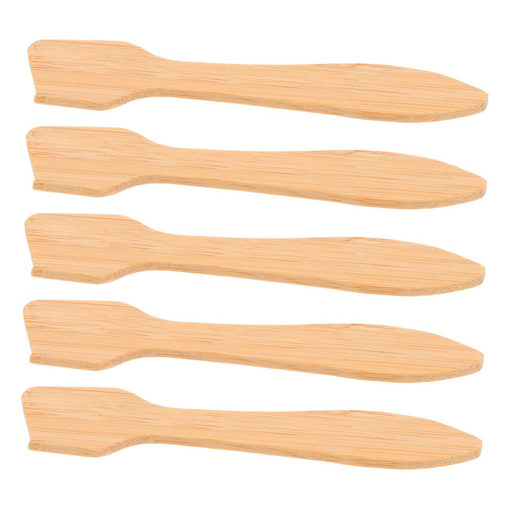 Mikinona Facial Mask Application Tool Bamboo Makeup Spatula 5pcs Set Reusable Beauty Spatula Face Mask Bowl