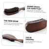 AUTSUPPL Men Bristle Beard Comb Styling Brush for Men Portable Shaving Brush Hair Comb for Solid Wood Handle Facial Hair Care Tool view 4