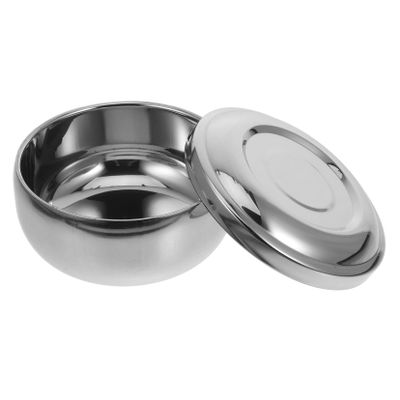 FUNOMOCYA Stainless Steel Shaving Soap Bowl Lid Shaving Mug for Men Portable Design for Travel and Home Use Effortless Creation Comfortable Shave
