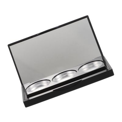 Baluue Travel Eyeshadow Organizer Compact Refillable Diy Cosmetic Palette with Brush Holder Design for Eyeshadow and Blush for Makeup The Go