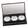 IWOWHERO Diy Makeup Storage Box 3 Compartments Eye Shadow Palette Cream Matte Black Eye Shadow Holder for Women view 1