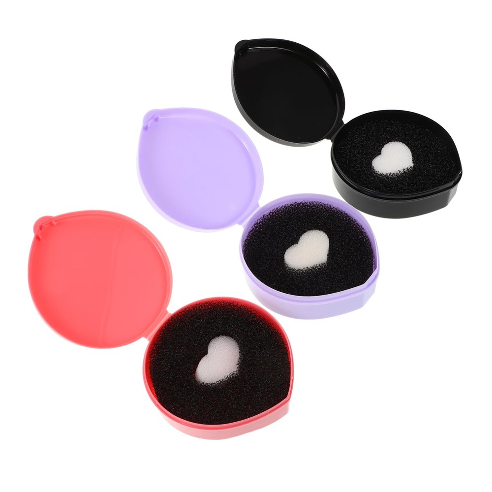 Baluue 3pcs Makeup Brush Cleaner Sponge for Residual Powder Removal Multiuse Cosmetic Cleaning Tool Attractive Design for Effortless Makeup Brush Care