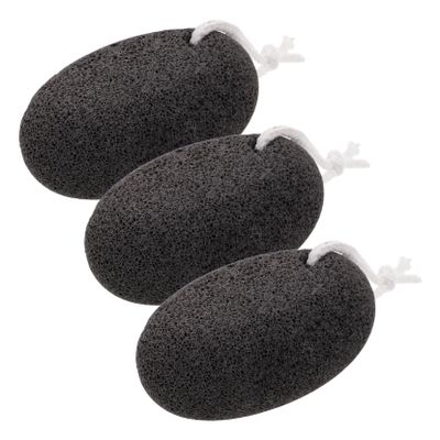 Gogogmee 3pcs Natural Pumice Stone Foot Exfoliator for Dead Skin Removal Heels Elbows and Hands Lava Pedicure Tools for Soft Healthy Feet and Comfort