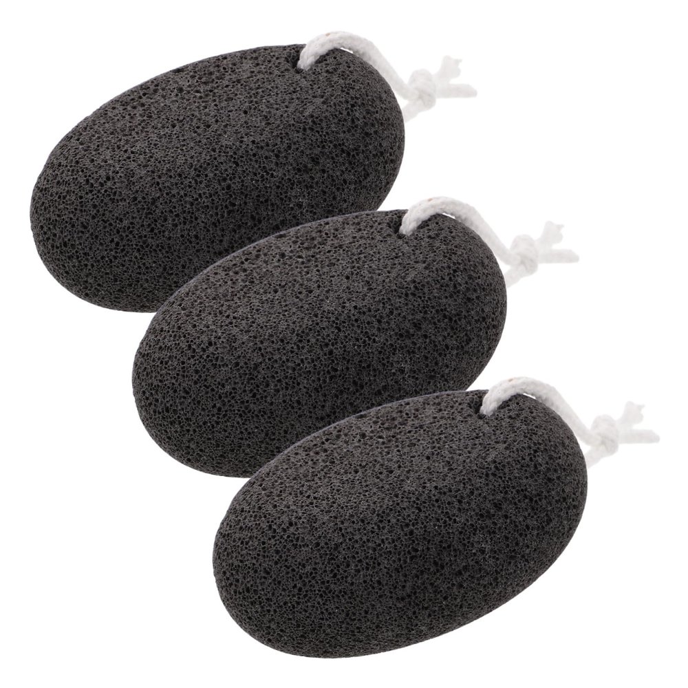 Gogogmee 3pcs Natural Pumice Stone Foot Exfoliator for Dead Skin Removal Heels Elbows and Hands Lava Pedicure Tools for Soft Healthy Feet and Comfort