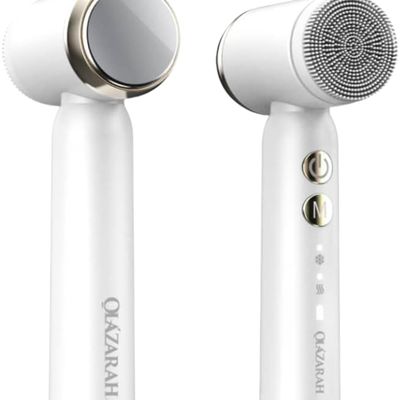 Facial Electric Spin Cleansing Brush Set Waterproof, Rechargeable Exfoliating Brush with Hot & Cold Compress