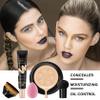 2PCS Mushroom Head Air Cushion CC Cream, Moisturizing Lasting Oil Control BB Cream for All Skin Types, Full Coverage Concealer Liquid Foundation Face Makeup Set with Foundation Brush & Makeup Sponge B view 2