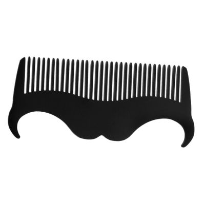 FOYTOKI Portable Stainless Steel Beard Comb for Men Ergonomic Design Lightweight Mustache Grooming Tool Versatile Styling Guide for Travel and Everyday Use Includes Black Opp Pocket