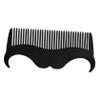 FOYTOKI Portable Stainless Steel Beard Comb for Men Ergonomic Design Lightweight Mustache Grooming Tool Versatile Styling Guide for Travel and Everyday Use Includes Black Opp Pocket view 1