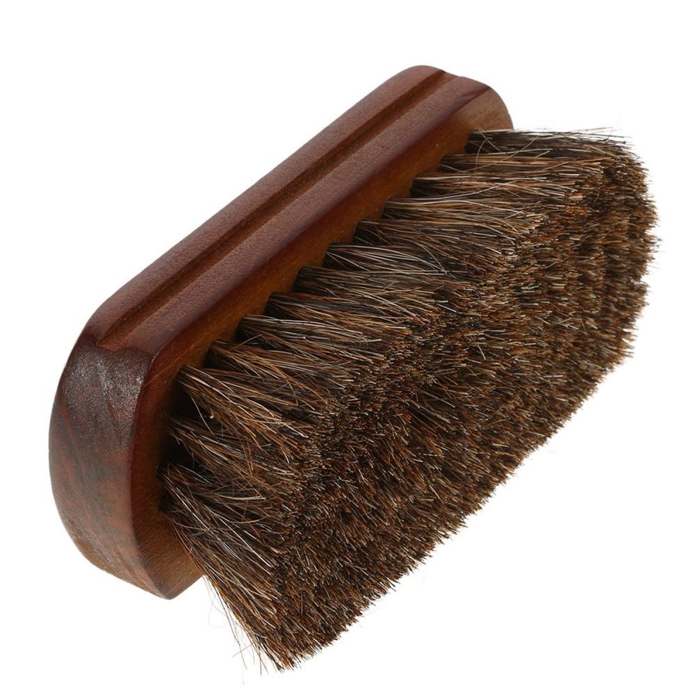PLAFOPE Horsehair Beard Brush for Men Men's Mustache Brush Hairdressing Salon Tool