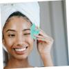 Baluue 3pcs Silicone Facial Cleansing Brush Manual Face Scrubber for Deep Cleansing Exfoliating Travel-Friendly Design Green and view 4