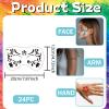 PLIGREAT 24 Pcs Flower Pattern Face Paint Stencils Face Body Painting Stencil Tattoo Painting Templates DIY Face Painting Art Stencil for Party Holiday Painting Makeup Temporary Tattoos, 3 Sizes view 2