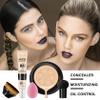2PCS Mushroom Head Air Cushion CC Cream, Moisturizing Lasting Oil Control BB Cream for All Skin Types, Full Coverage Concealer Liquid Foundation Face Makeup Set with Foundation Brush & Makeup Sponge C view 2