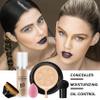 2PCS Mushroom Head Air Cushion CC Cream, Moisturizing Lasting Oil Control BB Cream for All Skin Types, Full Coverage Concealer Liquid Foundation Face Makeup Set with Foundation Brush & Makeup Sponge D view 2