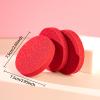 5 Pcs Extra Thick Red Cosmetic Sponge Reusable Makeup Remover Pads Clean Circle Facial Cleansing Sponge Face Wash Sponges view 2