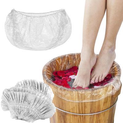 DDKPLASTIC 200-Count Disposable Foot Spa Liners 48" x 48" x 9.5 Mic, Clear Pedicure Liners for Foot Soak Tubs Hygienic & Convenient for Home and Salon Use