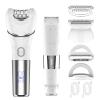 Electric Bikini Epilator for Women, 4 in 1 Hair Removal for Face, Chin, Arm, Leg, Armpit, Bikini Trimmer, IPX7 Waterproof, USB Rechargeable, Wet & Dry Lady Shaver,LED Lighting,2 Speeds,Travel Gift view 1