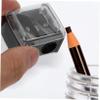 FOMIYES 1pc Double Hole Pencil Sharpener Compact Makeup Tool for Eyebrow Lip Liner and Eyeliner Pencils Easy to Use and Carry for Precise Application view 3