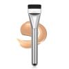 Flat Foundation Brush for Liquid Makeup,14CM Premium Fast Flawless Flat Top Kabuki Makeup Brushes Face Cosmetics Concealer Brush for Liquid, Blending, Powder, Cream, Powder, Blush, Buffing Silver view 1