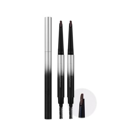 2 Pcs Brown EyeBrow Pencils for Women,Natural Eye Brow Pencil with Dual-Sided Brow Brush,Waterproof Scalable Eyebrow Pencil Fine Tip, Defines,Fills Brow Makeup (Brown)