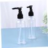 Beatifufu 4pcs Mini Travel Bottles Lotion Pump Reusable and Refillable Shampoo Dispensers for Liquid Soaps Body Wash Face Wash Essential Oils and More Press Pump Plastic view 4