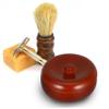 FUNOMOCYA Wooden Shaving Soap Bowl Lid Essential Grooming Tool for Men Efficient Lathering Shaving Cream Dish Elegant Design for Facial Care and Cleanliness view 4