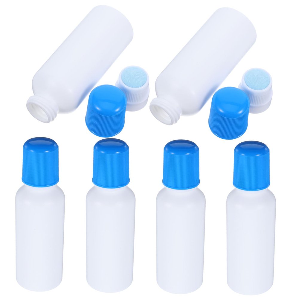 Hohopeti 6pcs Refillable Applicator Bottles with Nonwoven Fabric Head for Even Liquid Distribution Travel for Easy Carrying Plastic Construction