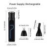 Dioche Nose Hair Trimmer for Men and Women, 3 in 1 Hair Trimmer Kit, Cordless Nose Hair Eyebrow Rechargeable Clipper Set view 4