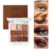 9 Color Brown Eyeshadow Palette - Rose Gold Dark Brown Bronze Naked Matte & Glitter Shades, Long-Lasting, Waterproof & Blendable, Natural Nude Eye Shadow Set sombras para ojos (Chocolate) view 3