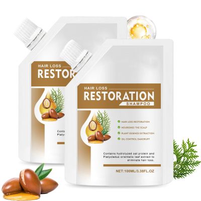 Natural Hair Growth Shampoo, Ginseng & Ginger Formula Anti-Hair Fall Shampoo, Oil Control Conditioner to Reduce Hair Loss (100ml/3.38fl.oz) (2)