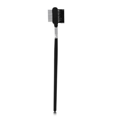 Eyebrow Extension Brush, Wood Handle Double Head Makeup Tool, Portable and Practical for Shaping Eyebrows and Separating Lashes, Made of Nylon + Stainless Steel,