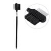 Eyebrow Extension Brush, Wood Handle Double Head Makeup Tool, Portable and Practical for Shaping Eyebrows and Separating Lashes, Made of Nylon + Stainless Steel, view 4