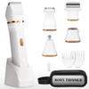 EiLVEEY Electric Bikini Trimmer for Women - 5 in 1 Rechargeable Electric Razors for Women, IPX7 Waterproof Pubic Hair Trimmer, Painless Womens Body Shaver, Facial Razor & Nose Hair Shaver, White view 1