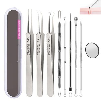 Stainless Steel Blackhead Remover, Ten-Piece Set Blackhead Tools