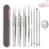 Stainless Steel Blackhead Remover, Ten-Piece Set Blackhead Tools view 1