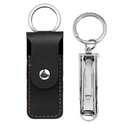 DUYHBAWRS Portable Nail Clippers Trimmer Stainless Steel Toenail Tools Manicure Thick Hard PU Leather