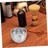 FOYTOKI 2pcs Double Layer Stainless Steel Shaving Bowl Men's Shaving Container Travel Heavy Duty Lather Bowl view 4